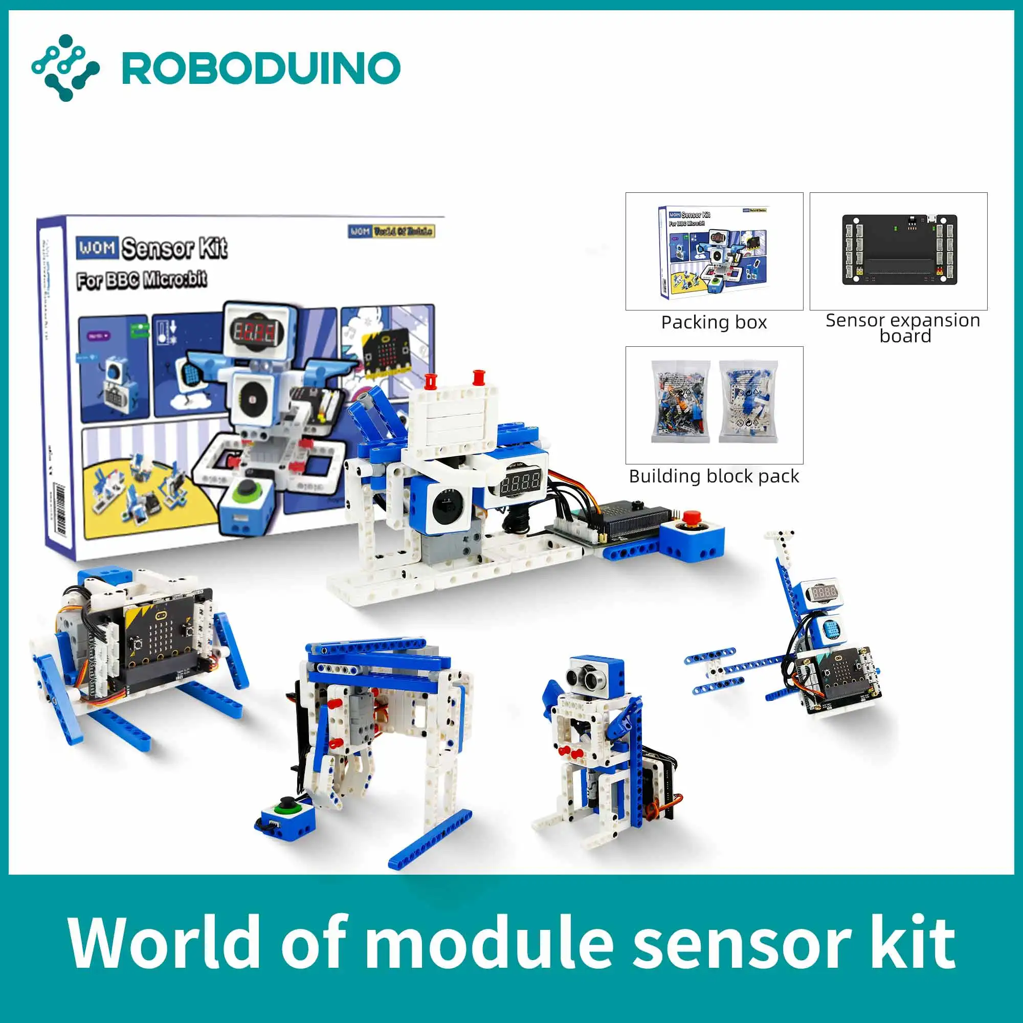 BBC Microbit V2 Smart Robot Car Kit Programmierbare STEM-Sets Codierung Wissenschaft Pädagogisches