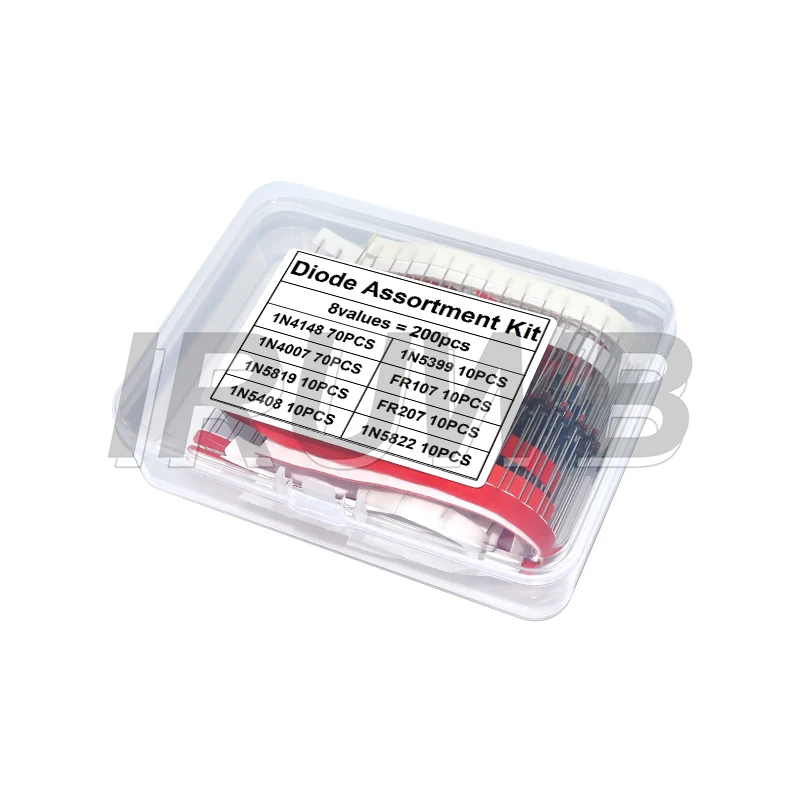 Gleichrichterdiode Schottky-Dioden-Kit 1N4007 1N4148 1N5408 1N5819 – Bild 3