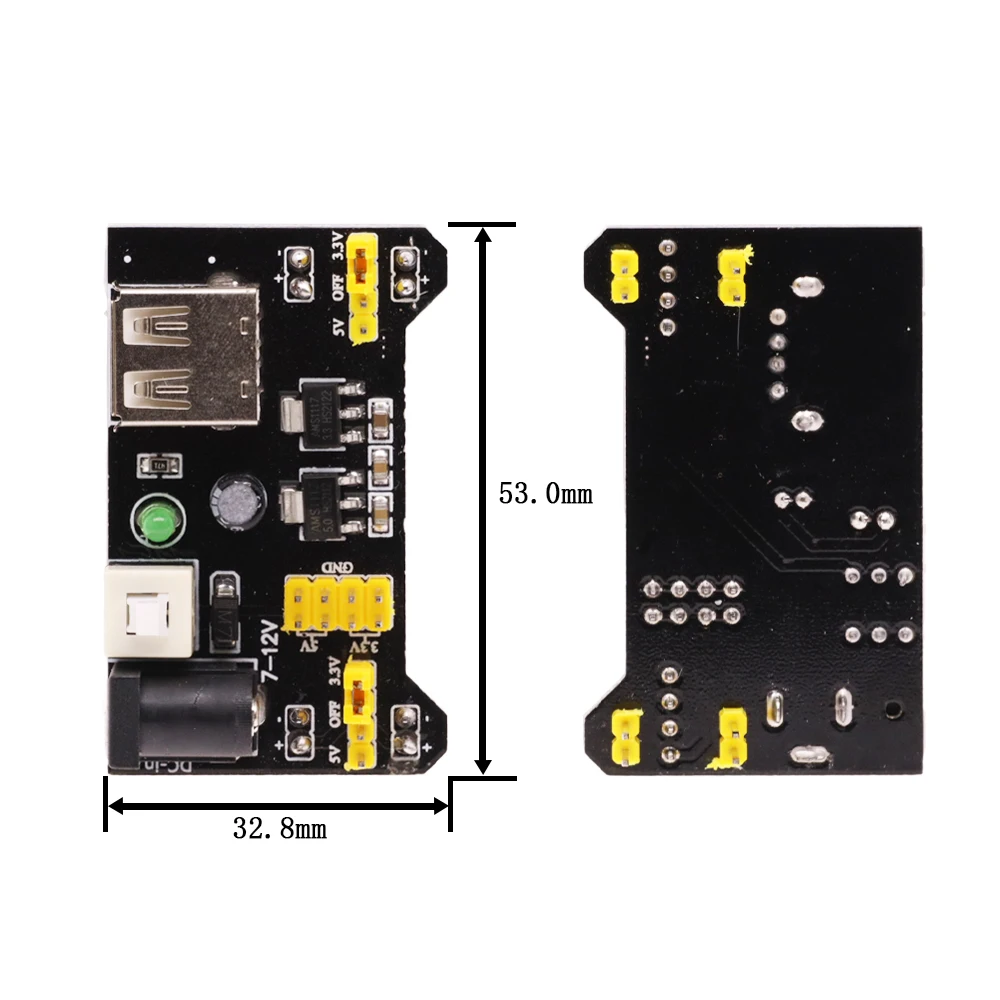 MB102 DC 7-12V MINI Micro Usb-schnittstelle 2 Weg Breadboard Netzteil – Bild 6