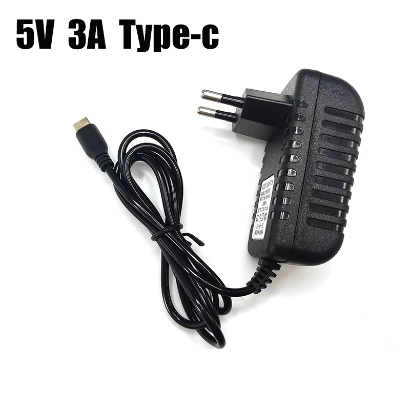Netzteil 5 V 3 A USB Typ-C AC/DC Netzteil Ladegerät 5 V Volt 3000 mA für Raspberry Pi 4 Modell B
