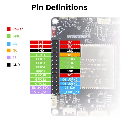 ESP32P4+ESP32-C6 Entwicklungsboard ESP32P4 Smart Board – Bild 4