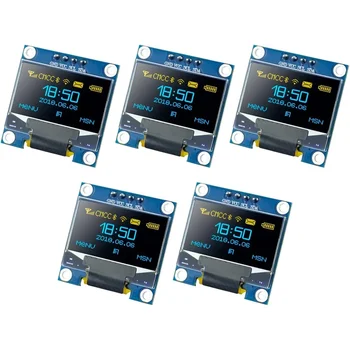 0,96 Zoll OLED I2C IIC Display Modul 12864 128 x 64 Pixel SSD1306 Mini selbstleuchtende (5 Stück)