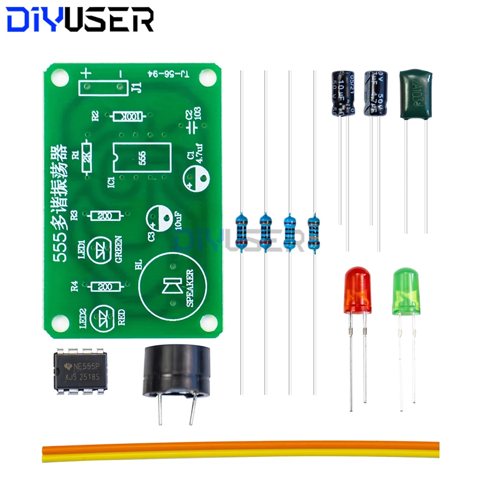 NE555 DIY-Kit, LED-Blinker und Signalgenerator-Schaltung – Bild 2