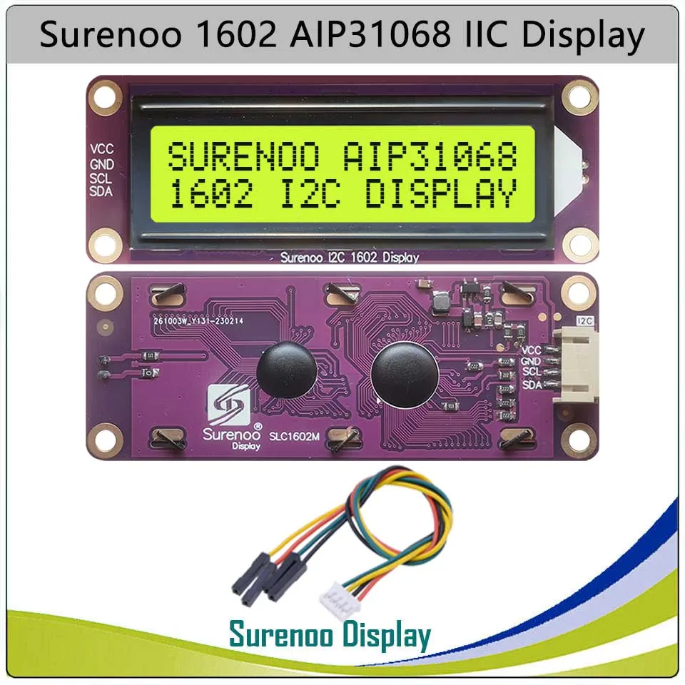 162 16X2 1602 AIP31068 Seriell I2C IIC Zeichen LCD Modul Display Bildschirm LCM für Arduino Raspberry Pi PICO