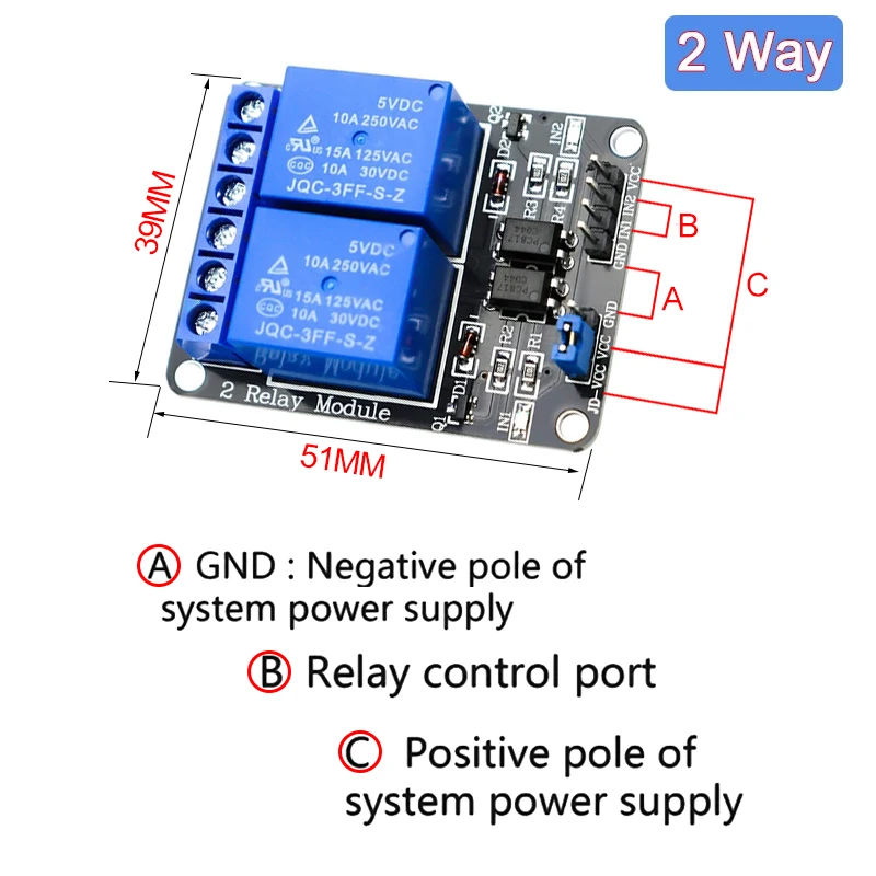 5V 12V 24V Relaismodul mit Optokoppler-Relaisausgang 1 2 4 6 8 – Bild 5