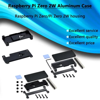 Raspberry Pi ZERO-2W Gehäuse aus Aluminiumlegierung, Schraubstiftkopf, passive Kühlung, Raspberry Pi Zero/Pi