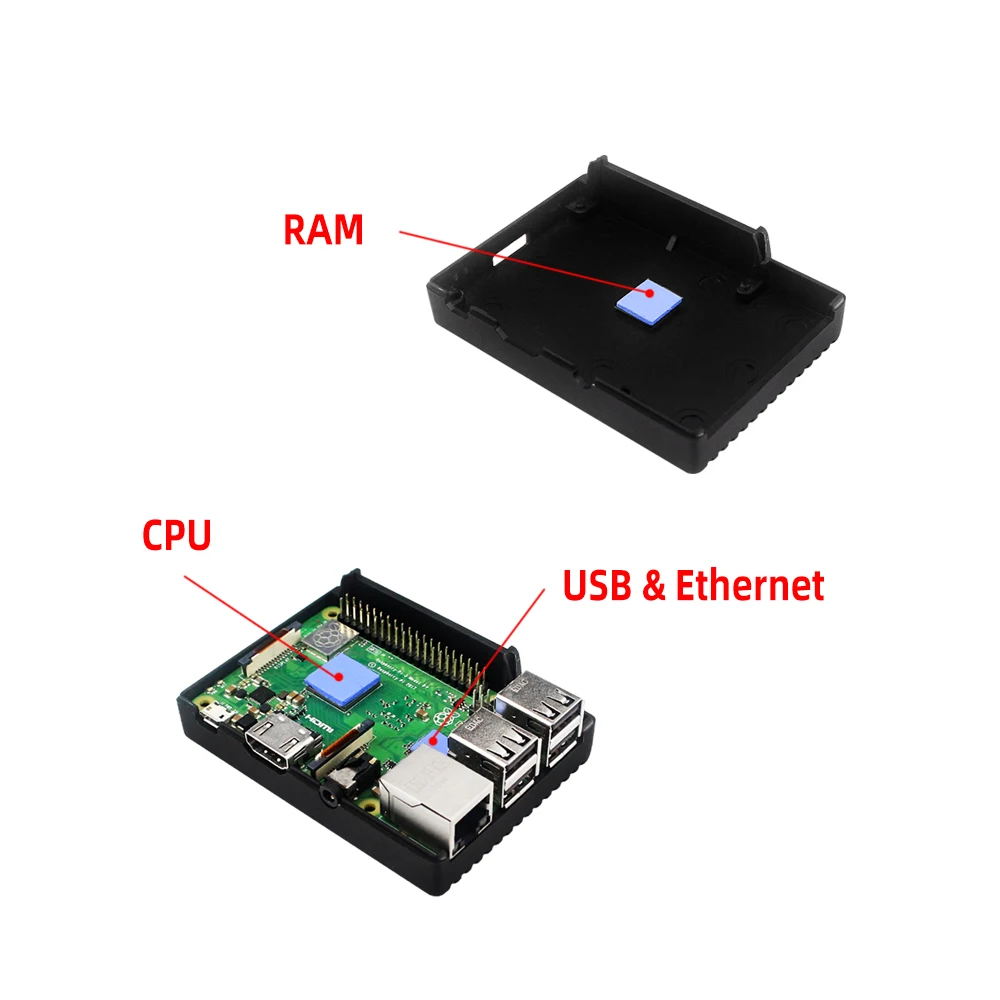 Raspberry Pi 3 Aluminiumgehäuse, passive Kühlung, Metallgehäuse – Bild 2