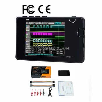 LA104 Mini DSO Digitaler Logikanalysator, 2,8-Zoll-Bildschirm, 4 Kanäle, Oszilloskop, SPI IIC UART