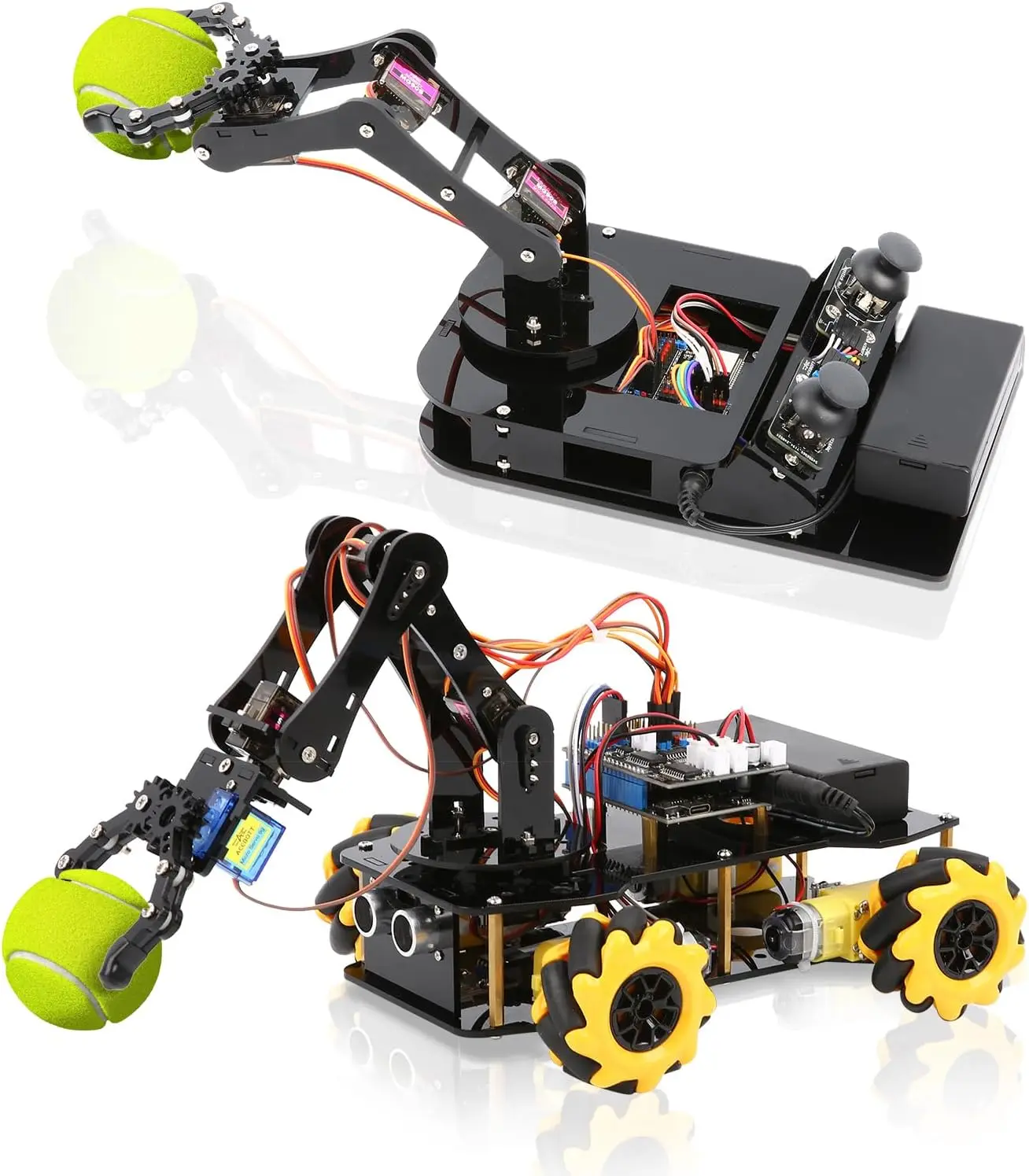 ACEBOTT 5 DOF Smart Robot Arm Car Kit und 4 DOF ESP32 programmierbarer Roboter für Arduino STEM pädagogisches