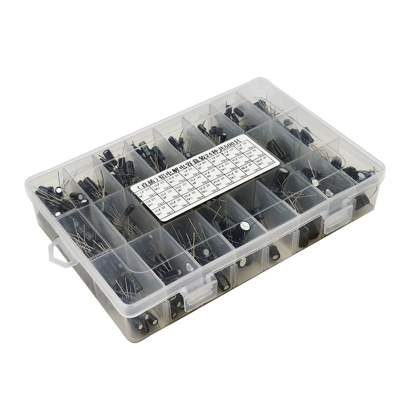 0,1 UF-1000 UF 24 Werte Aluminium-elektrolytkondensatoren 10-50 V mix elektrolytkondensator (500 Stück)