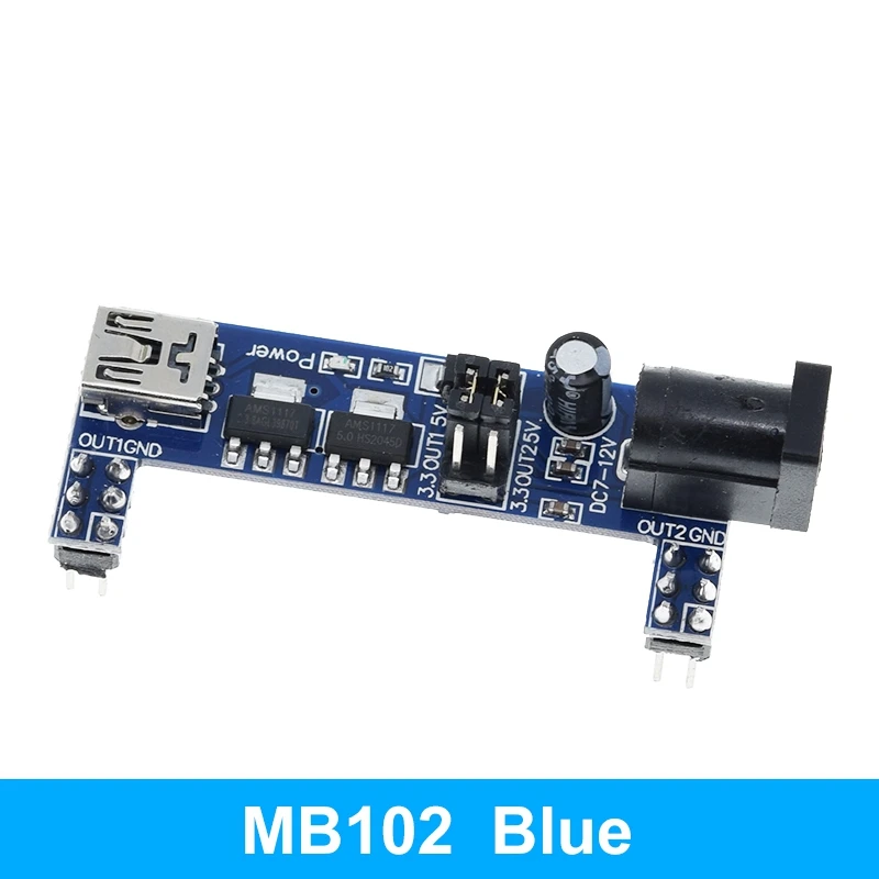 MB102 Breadboard-Stromversorgungsmodul / MB102 weißes Breadboard-dediziertes Leistungsmodul 2-Wege 3,3 V 5 V
