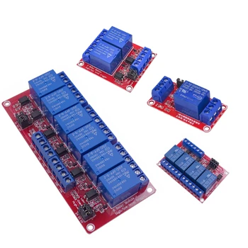 1 2 4 6 8-Kanal-Relaismodul-Board-Abschirmung mit Optokoppel-High- und Low-Level-Trigger für Arduino Raspberry