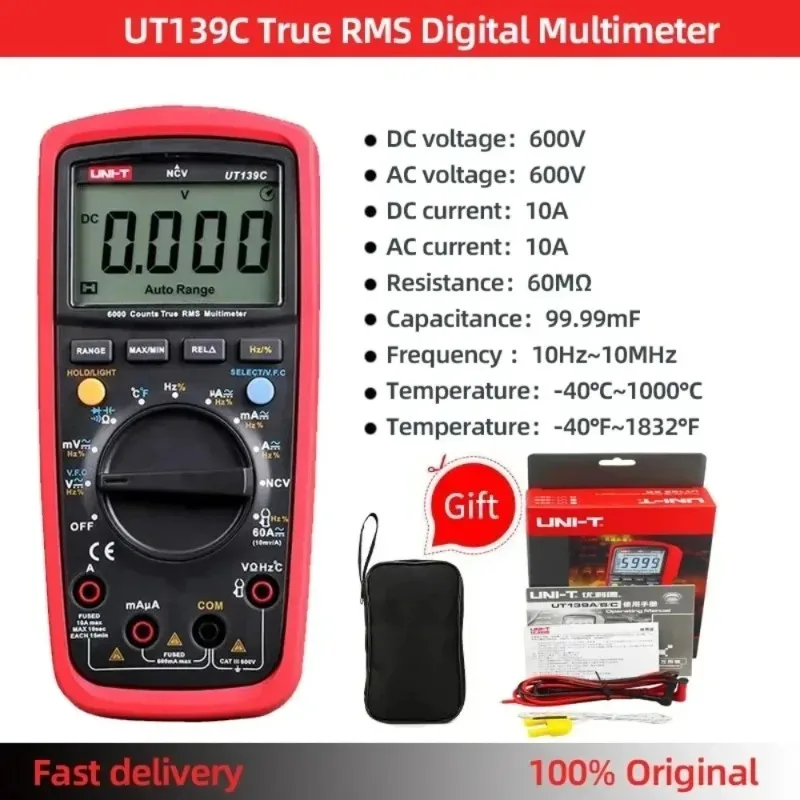 UNI-T UT139A Digitalmultimeter für Elektriker, multifunktional – Bild 6
