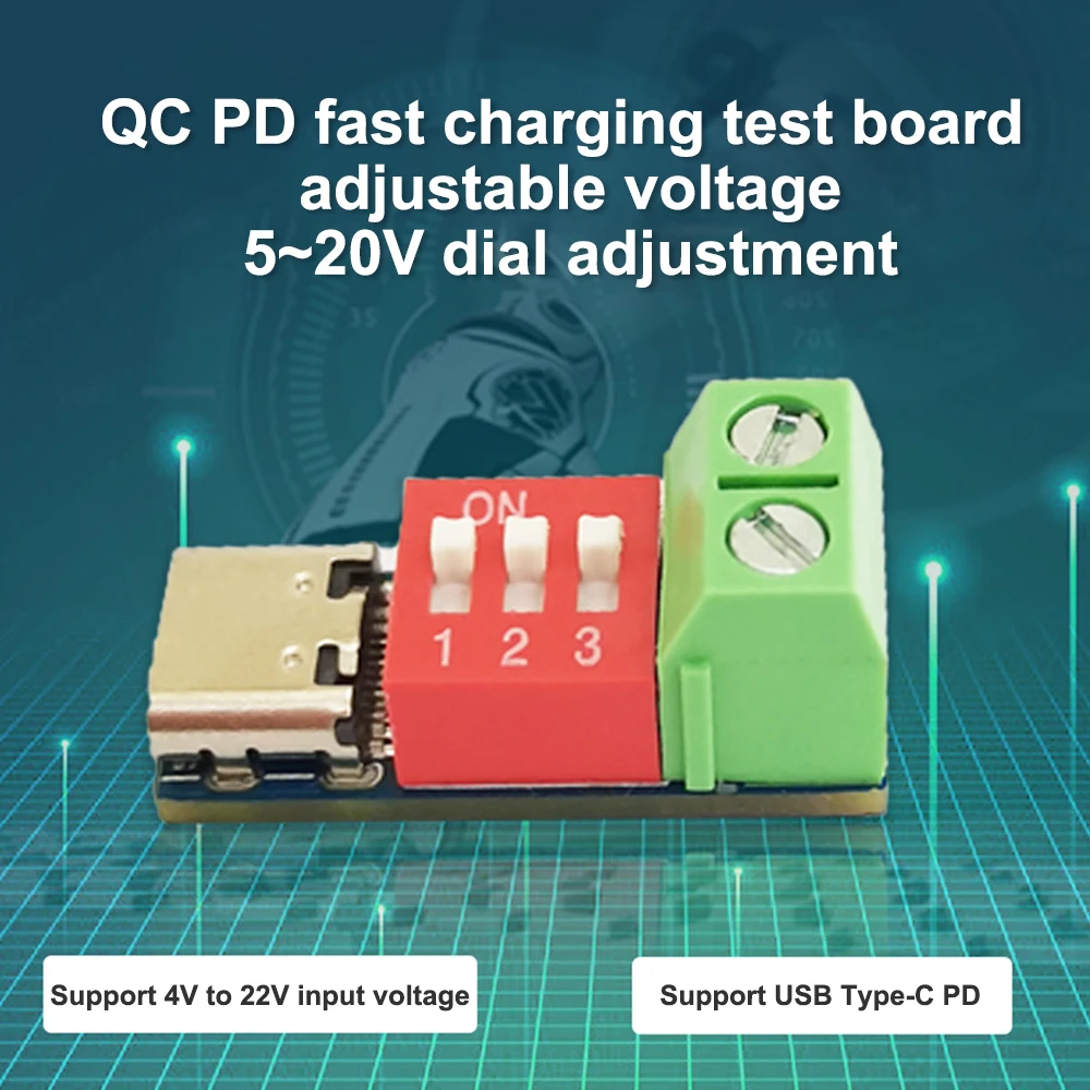 USB-C PD Trigger Board Modul PD/QC Decoy Board Schnellladung USB Typ-C – Bild 5