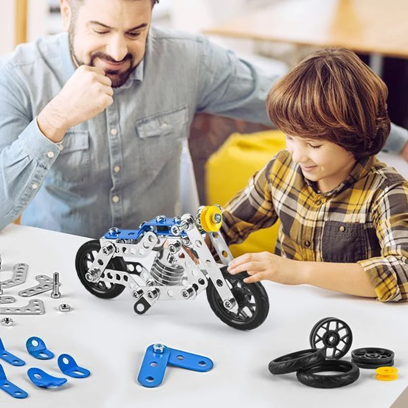 Kinder Metall Gebäude Militär Serie Montage Spielzeug Erektor Set – Bild 3