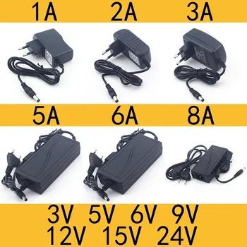 AC 110-240V DC 3V 5V 6V 9V 12V 15V 24V 0.5A 1A 2A 3A 5A 6A 8A Universelles Netzteil Ladegerät Adapter EU US