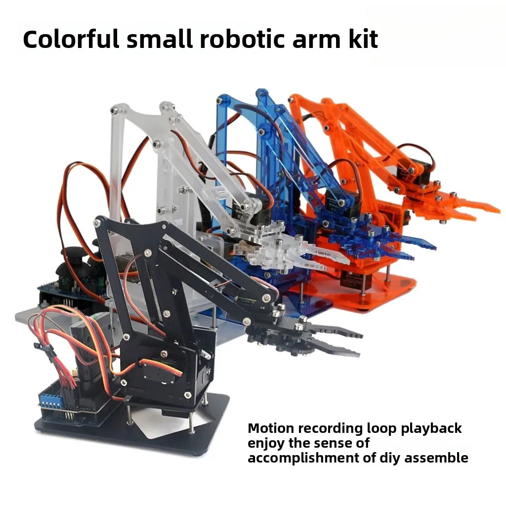 MeArm Roboterarm-Bausatz für Arduino - DIY Maker Robotik-Kit mit 4 Servos & Joystick, MINT-Bildungsprojekt