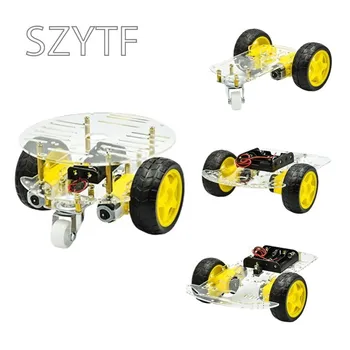 Vermeidungs- und Tracking-Motor-Smart-Roboter-Auto-Chassis-Kit mit Geschwindigkeits-Encoder, Batteriebox