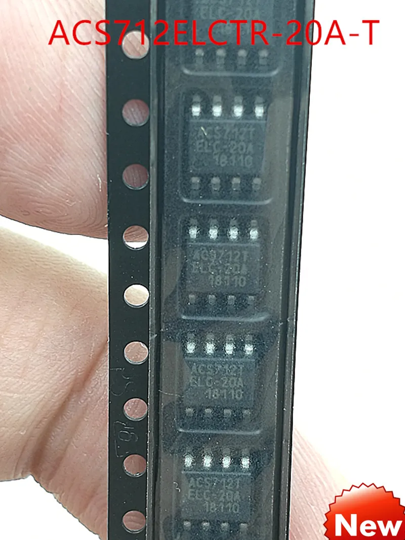 ACS712-20A ACS712 712 ACS712ELCTR-20A-T CS712ELCTR-20A CS712-20A Stromsensor Hall 20A AC/DC SOP-8 (10 Stück)