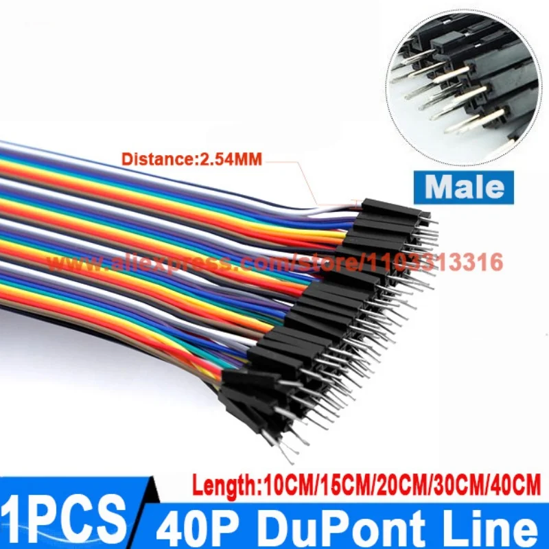 Dupont Line 10 cm 15 cm 20 cm 30 cm 40 Pin Stecker auf Stecker – Bild 3