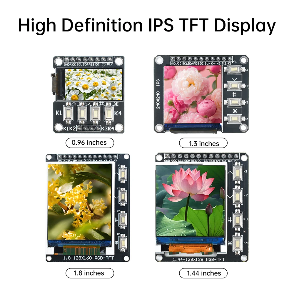 LCD-Anzeigemodul 0,96/1,3/1,44/1,8 Zoll TFT IPS Farbbildschirm ST7735 – Bild 5