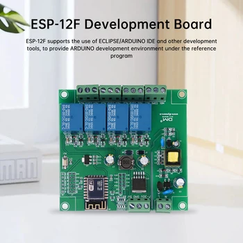 4-Kanal ESP8266 Wireless WIFI-Relaismodul ESP-12F Entwicklungsboard AC/DC 5V/7-28V/5-80V E-WeLink