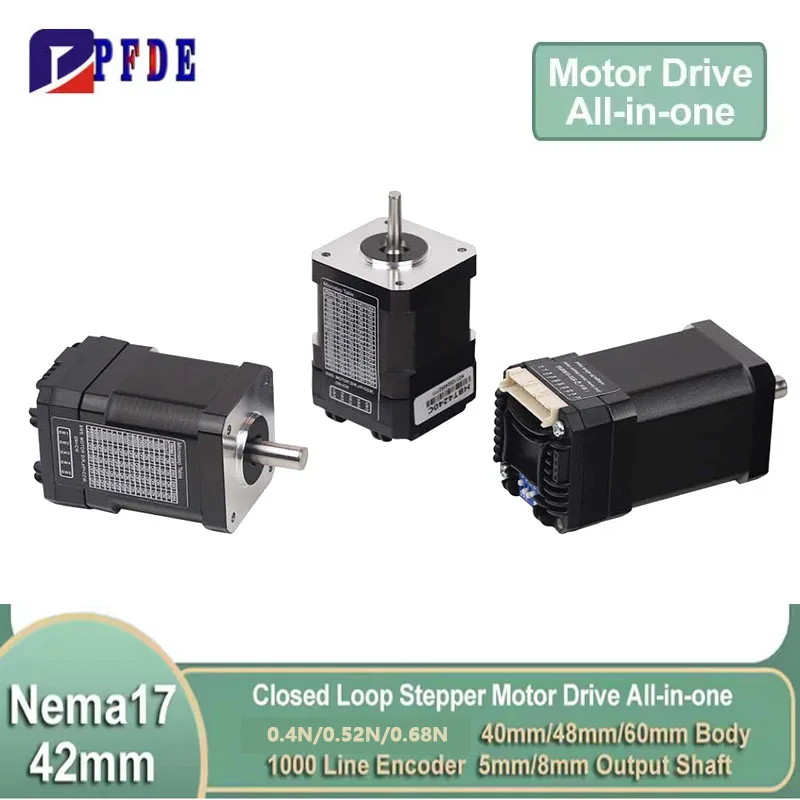 Nema17 Schrittmotor mit geschlossenem Regelkreis, integrierter Antrieb, All-in-One-42-Motor-Encoder, DC24-48