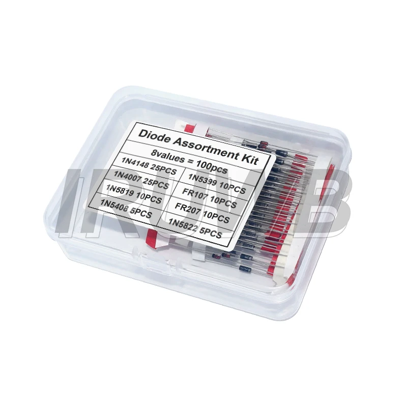 Gleichrichterdiode Schottky-Dioden-Kit 1N4007 1N4148 1N5408 1N5819 1N5822 1N4001 1N4004 1N5404 FR107 FR207