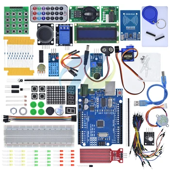 TZT RFID-Starter-Kit für Arduino UnoR3 - UnoR3 Breadboard und Halter Schrittmotor / Servo /1602 LCD