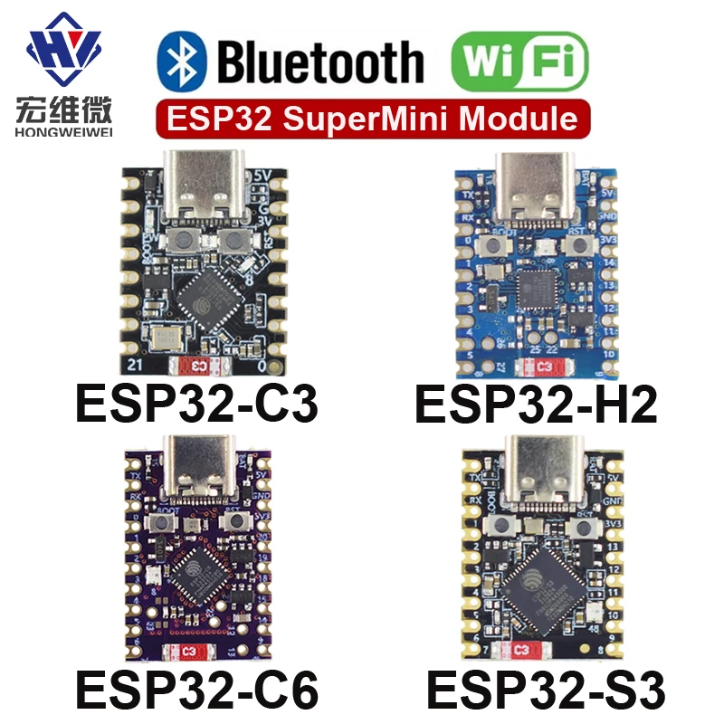 Single-Core SuperMini ESP32-S3 ESP32-C3 ESP32-H2 ESP32-C6 Development Board Module Super Mini WiFi BT