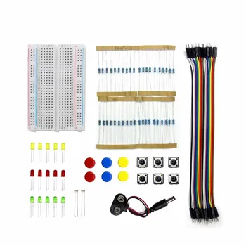Schule Bildung Labor Starter Kit uno r3 Mini Steck brett LED Jumper Draht knopf für Arduino DIY Kit