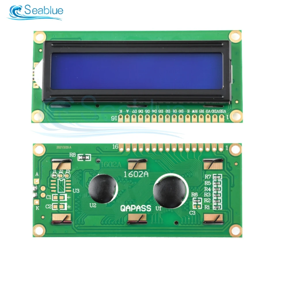 LCD1602+I2C Modul Blau/Gelb Grüner Bildschirm 16x2 Zeichen LCD Display – Bild 4
