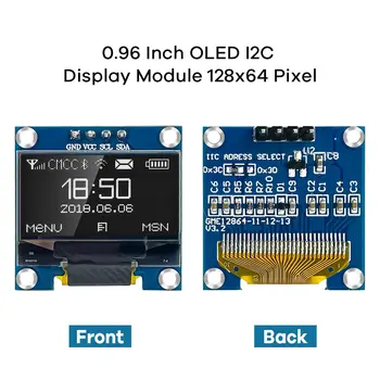 0,96 Zoll OLED I2C IIC Displaymodul 12864 128x64 Pixel SSD1306 Mini Selbstleuchtendes OLED-Bildschirm-Board