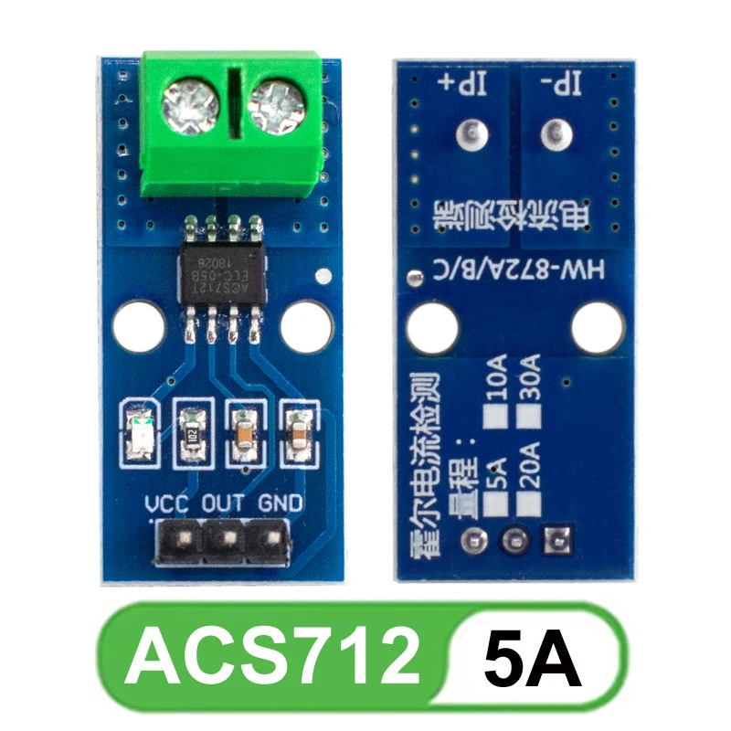 Hall-Stromsensormodul ACS712-Modul 5A 20A 30A Hall-Stromsensormodul 5A/20A/30A ACS712 für Arduino