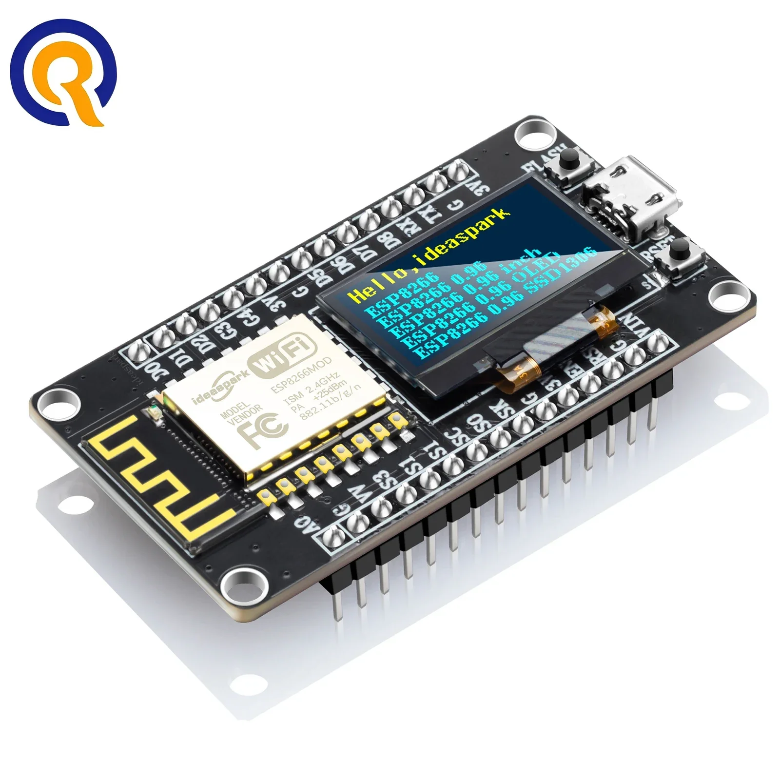 NodeMCU ESP8266 Entwicklungsboard mit 0,96 OLED-Display CH-340 ESP-12E – Bild 2
