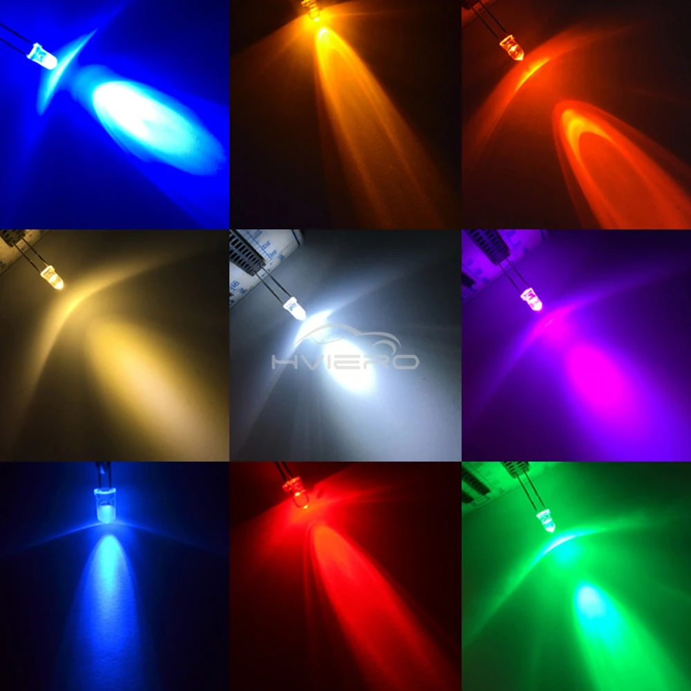F3 3mm Runde LED Sortiment Kit Ultra Super Helle Leuchtdioden – Bild 2