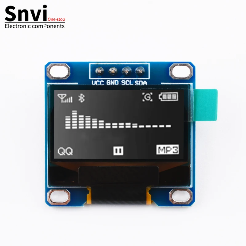 0,96 Zoll OLED-Display 128x64 I2C IIC SSD1306 Modul Weiß Blau – Bild 2