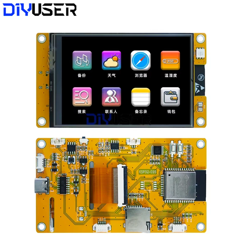 ESP32 LVGL WLAN- und Bluetooth-Entwicklungsboard 3,5 Zoll Touchscreen – Bild 5