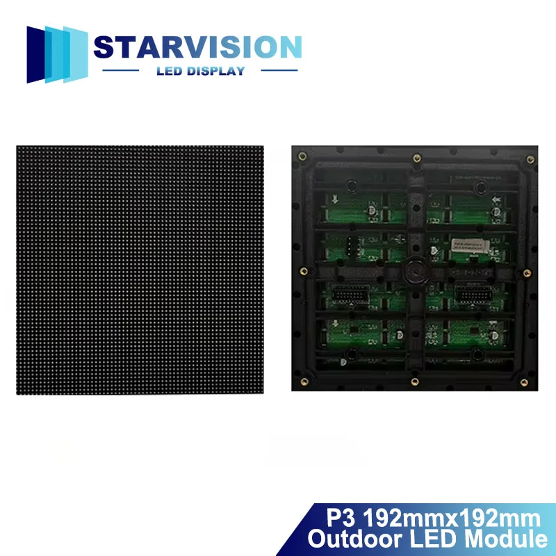 P3 P6 Outdoor Matrix LED Vollfarbmodul 192x192mm 64x64 Pixel SMD1415 Licht Programmierbares Display HUB75 16S