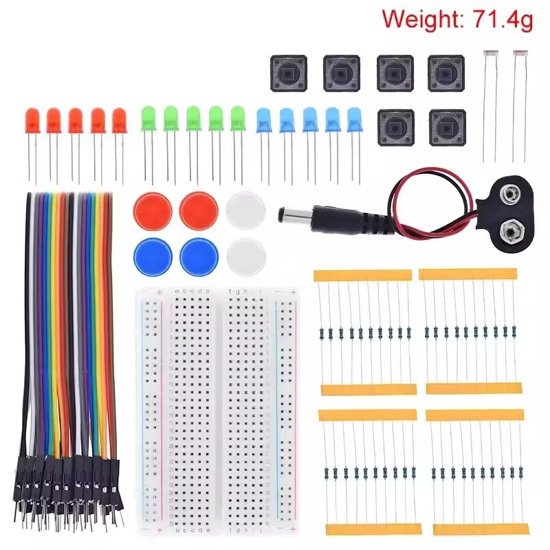 Starter-Kit für uno r3 Mini-Steck brett LED-Überbrückung draht knopf – Bild 5