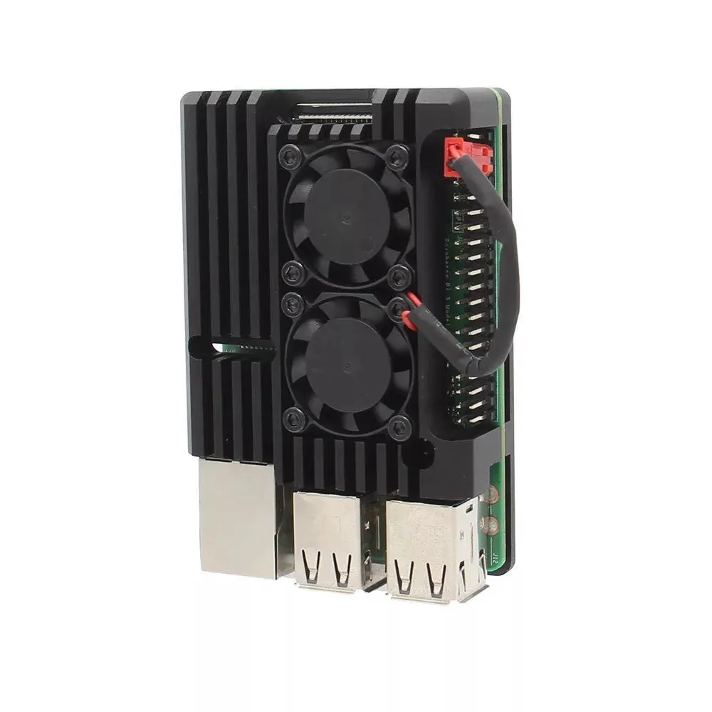 Aluminium-Kühlgehäuse mit zwei Lüftern für Raspberry Pi 5, RPi 4B, RPi – Bild 5