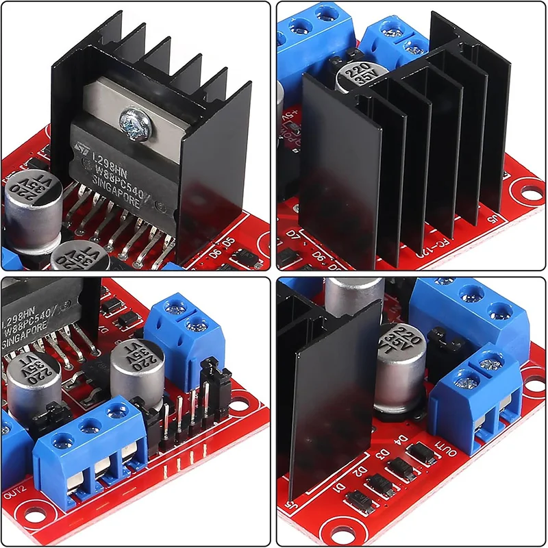 L298N Motorsteuerungsplatine L298 Modul für Arduino Dual H-Brücke DC – Bild 4
