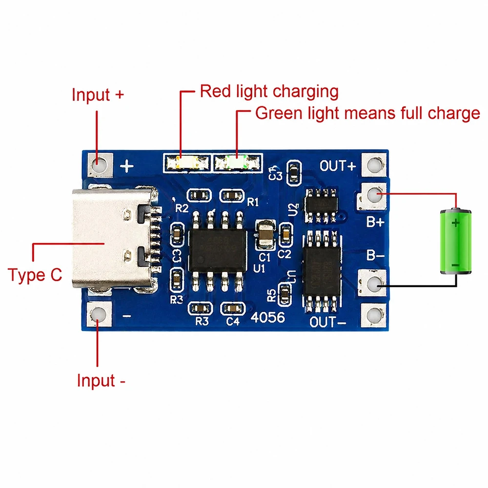 TP4056 5V 1A Lithium-Batterielademodul 18650 – Bild 6