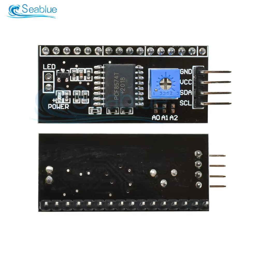 LCD1602+I2C Modul Blau/Gelb Grüner Bildschirm 16x2 Zeichen LCD Display PCF8574T PCF8574 IIC I2C Schnittstelle