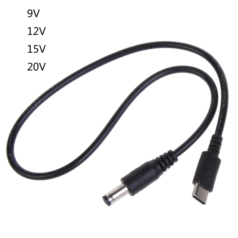 9V 12V 15V 20V USB Typ C bis 5,5x2,1mm PD Netzteil kabel für Router Laptop LED Licht Zubehör max 3a 120W 0,4