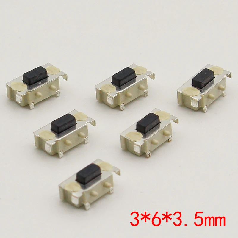 SMT 3X 6X 3,5 MM Taktile Takt Push Button Micro Schalter (100 Stück) – Bild 2