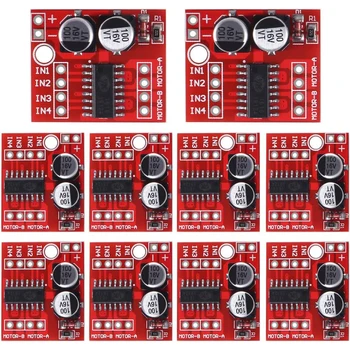 L298N Mini DC Motor Treiber Modul 1,5 A 2-Wege PWM Geschwindigkeit Control Dual H-Brücke (10 Stück)