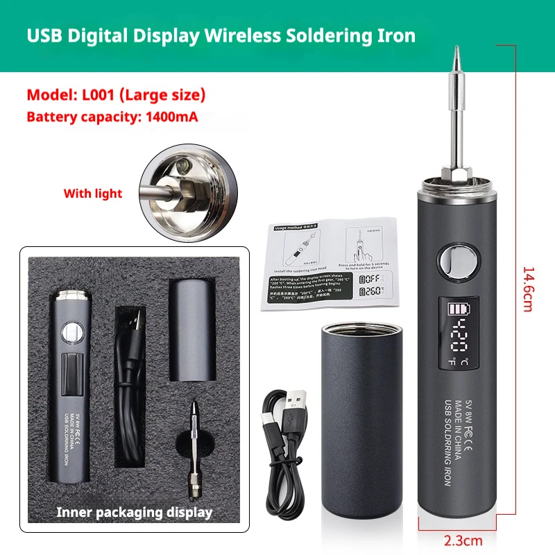 USB-Lötkolben mit Einstellbarer Temperatur 260-420°C ℃ Elektrischer – Bild 6