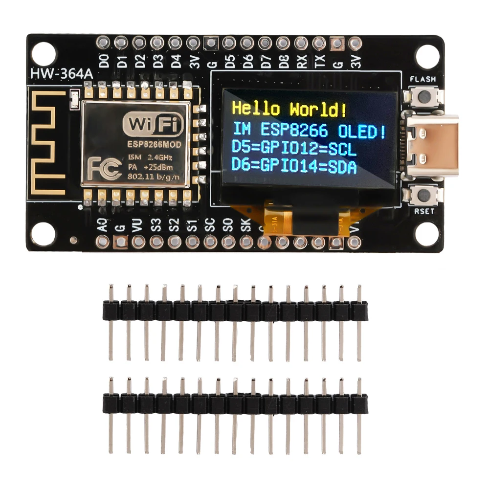 Nodemcu esp8266 Entwicklungs board mit 0,96 Zoll oled Display ch340 – Bild 2