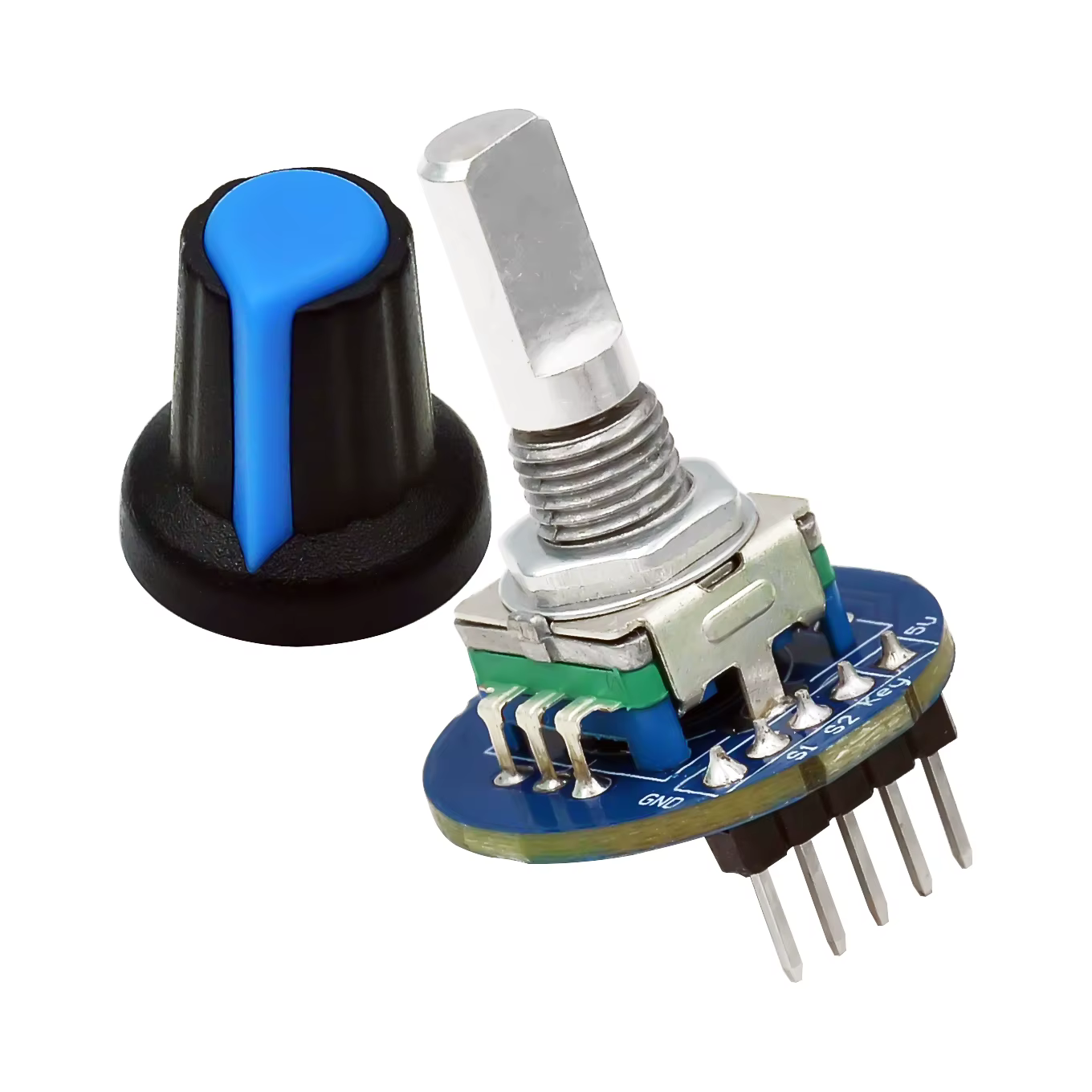 360-Grad-Drehgebermodul Drehpotentiometer Analoges Knopfmodul für Arduino KY-040 RV09 Drehgeber EC11